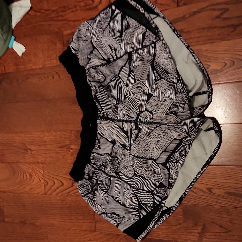 SOLD White/ Black Patterned Lululemon Shorts